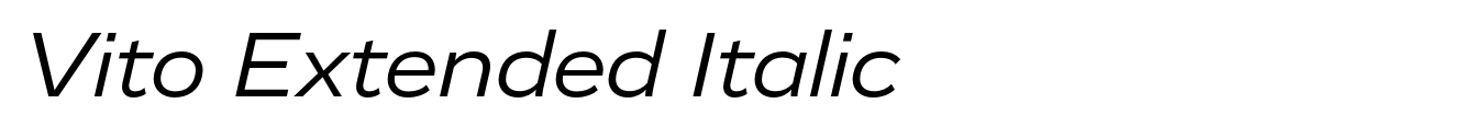 Vito Extended Italic
